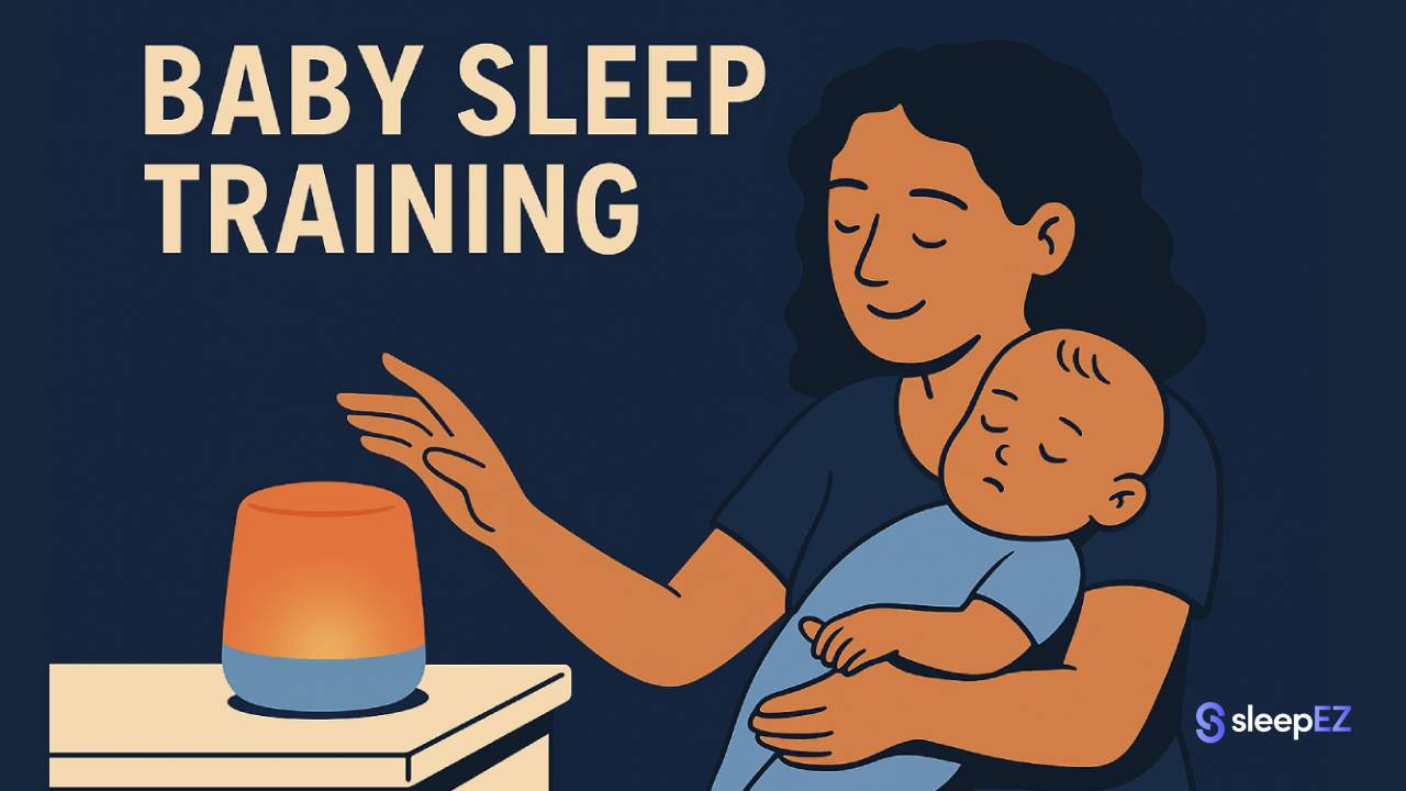 Baby sleeping after sleep training