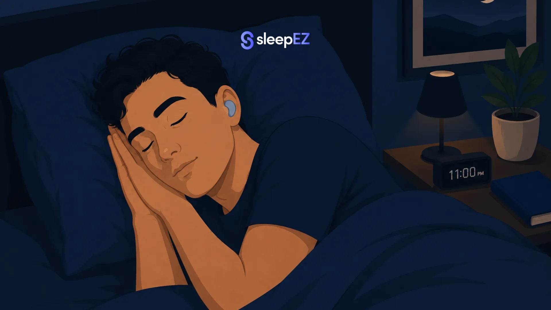 Person with small ears sleeping with mouldable silicone earplugs