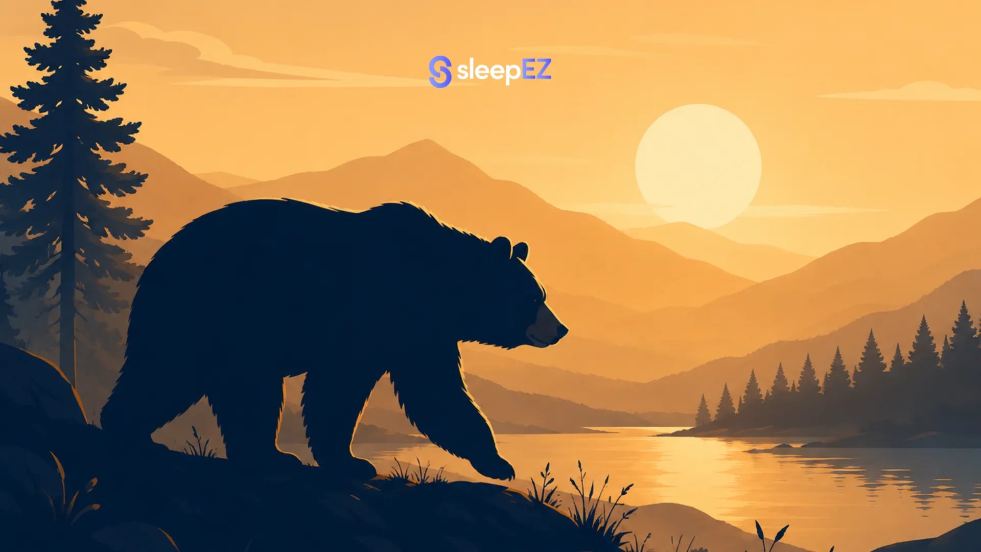Bear chronotype morning illustration